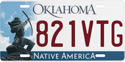 OK license plate 821VTG