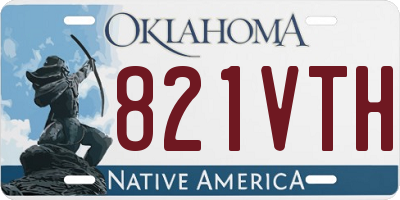 OK license plate 821VTH