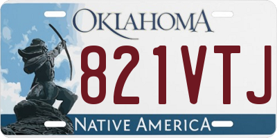 OK license plate 821VTJ