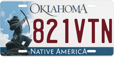OK license plate 821VTN