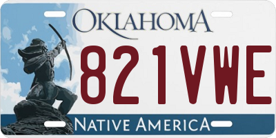 OK license plate 821VWE