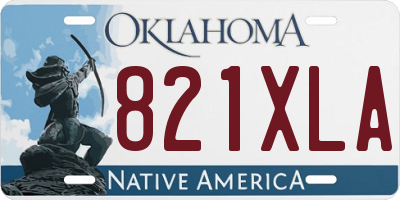 OK license plate 821XLA