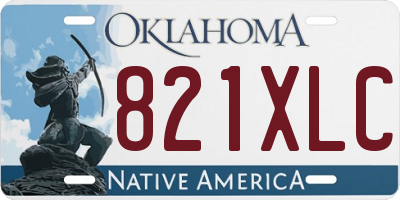 OK license plate 821XLC
