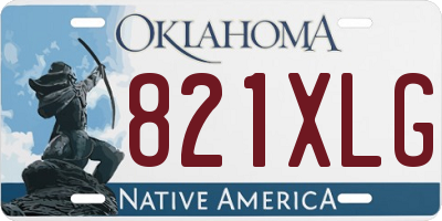 OK license plate 821XLG