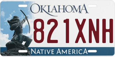 OK license plate 821XNH