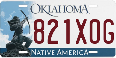 OK license plate 821XOG
