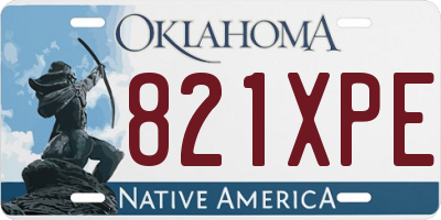 OK license plate 821XPE