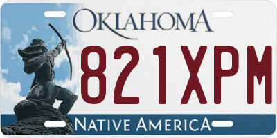 OK license plate 821XPM