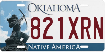 OK license plate 821XRN