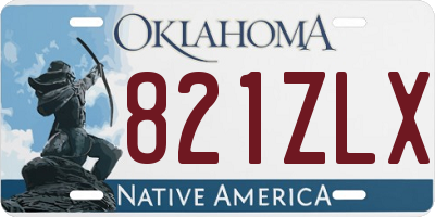 OK license plate 821ZLX