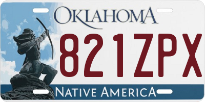 OK license plate 821ZPX