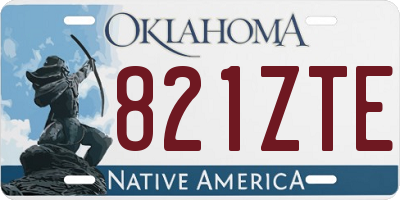 OK license plate 821ZTE