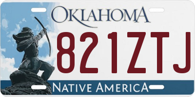 OK license plate 821ZTJ