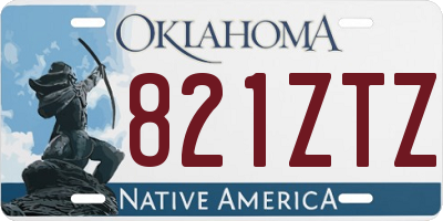 OK license plate 821ZTZ