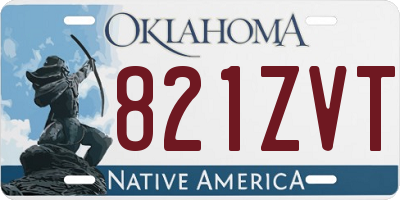 OK license plate 821ZVT
