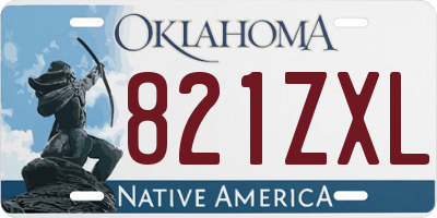 OK license plate 821ZXL