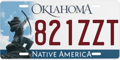 OK license plate 821ZZT