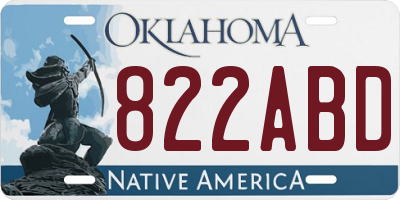 OK license plate 822ABD