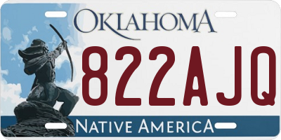 OK license plate 822AJQ