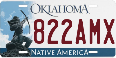 OK license plate 822AMX