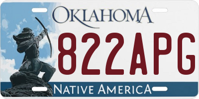 OK license plate 822APG