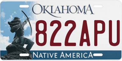 OK license plate 822APU