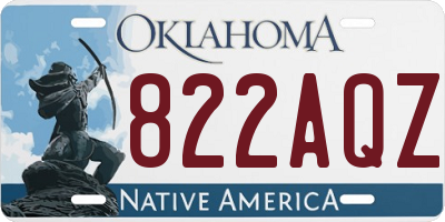 OK license plate 822AQZ