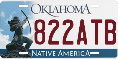 OK license plate 822ATB