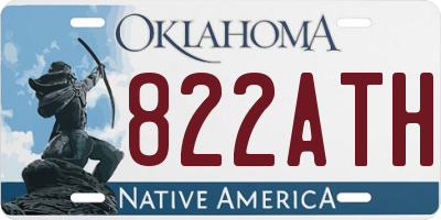 OK license plate 822ATH