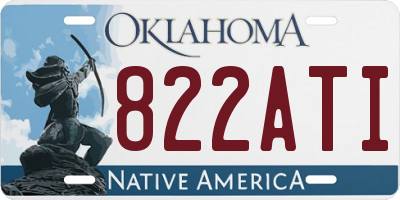 OK license plate 822ATI
