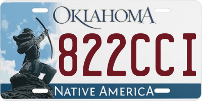 OK license plate 822CCI
