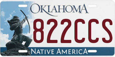 OK license plate 822CCS