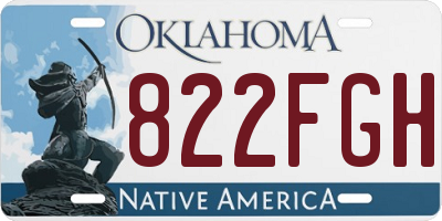 OK license plate 822FGH