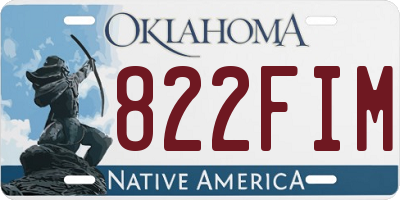 OK license plate 822FIM