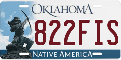 OK license plate 822FIS