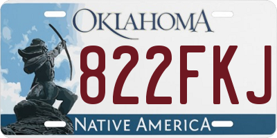 OK license plate 822FKJ