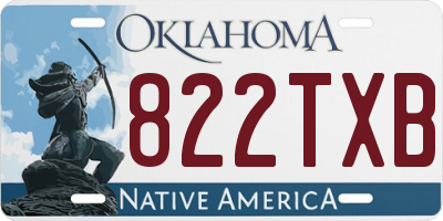 OK license plate 822TXB