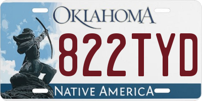 OK license plate 822TYD
