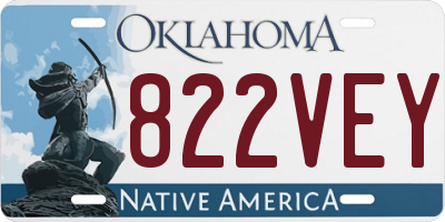 OK license plate 822VEY