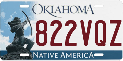 OK license plate 822VQZ