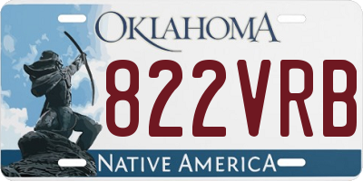 OK license plate 822VRB