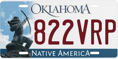 OK license plate 822VRP