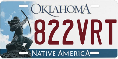 OK license plate 822VRT