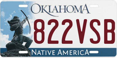 OK license plate 822VSB