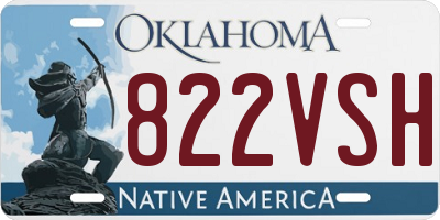 OK license plate 822VSH