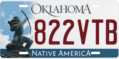 OK license plate 822VTB
