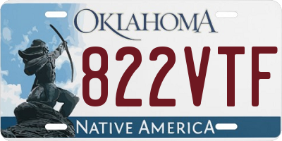 OK license plate 822VTF
