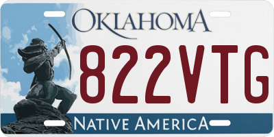 OK license plate 822VTG