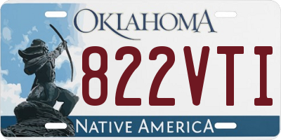 OK license plate 822VTI