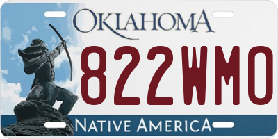 OK license plate 822WMO